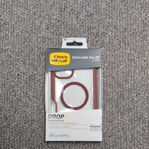 OtterBox Defender Pro XT Case with MagSafe for iPhone 16 Plus - Red and Clear
